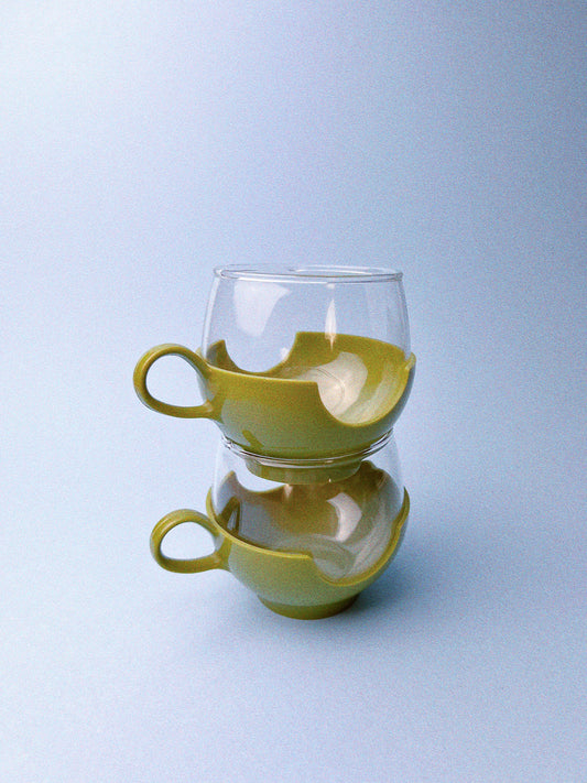 Pyrex Roly Poly Drinkup | Avocado Green, Set of 2