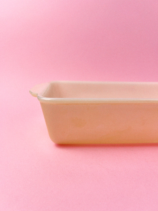 Peach Lustre Loaf Dish
