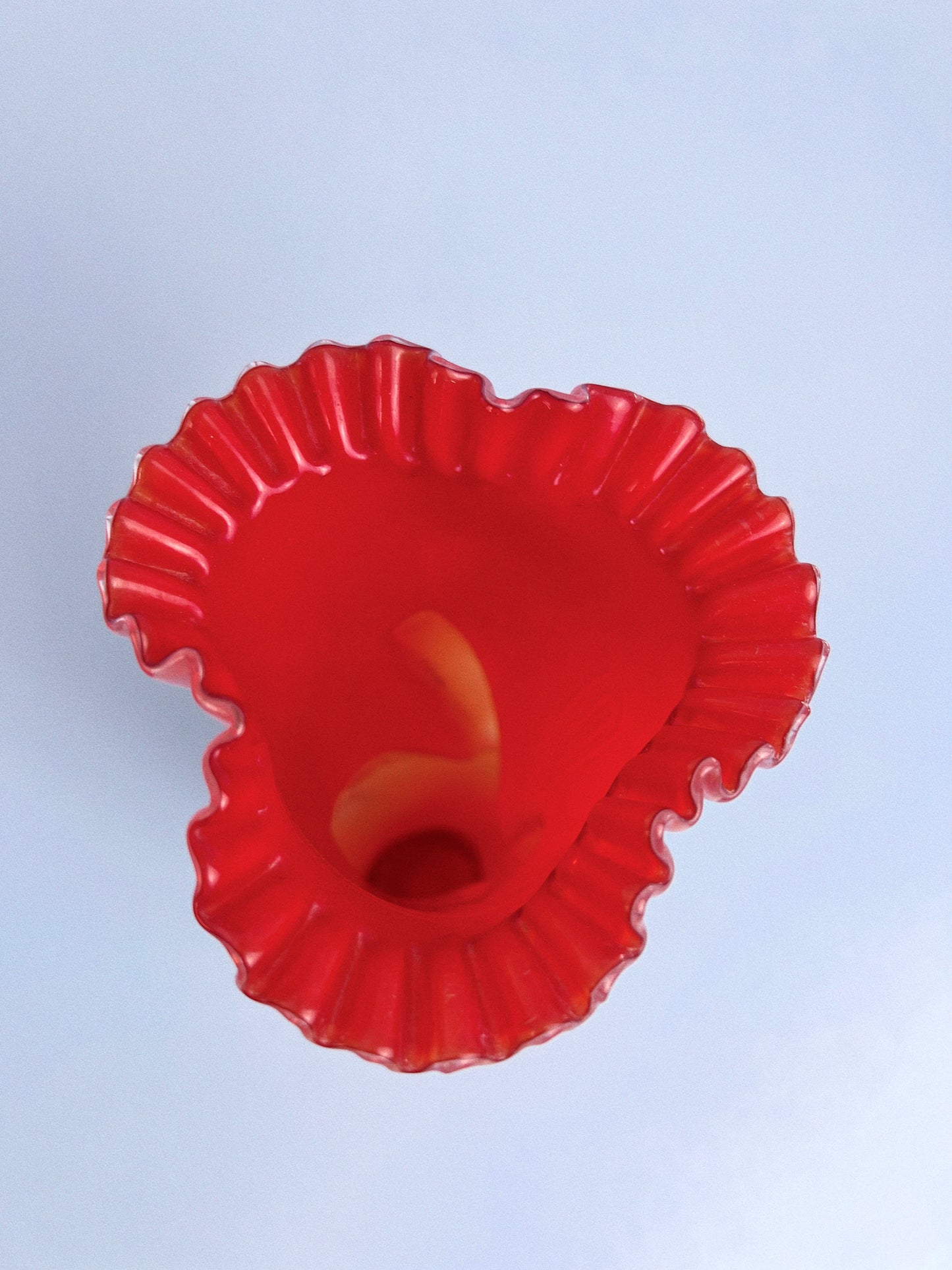 Vintage Hand Blown Glass Hand Holding Liberty Torch Vase