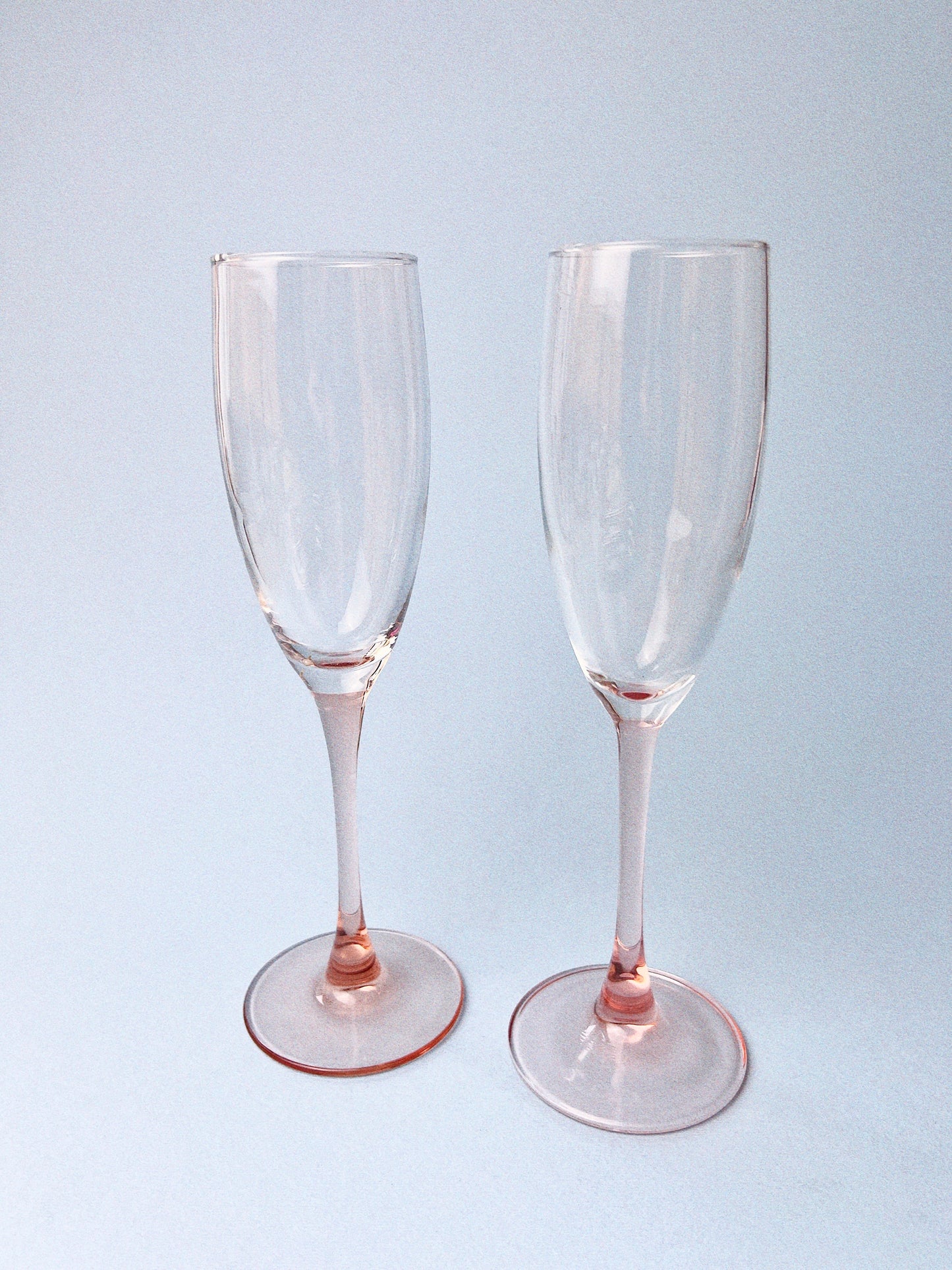 Vintage Pink Champagne Glasses, Set of 2 | Arcoroc