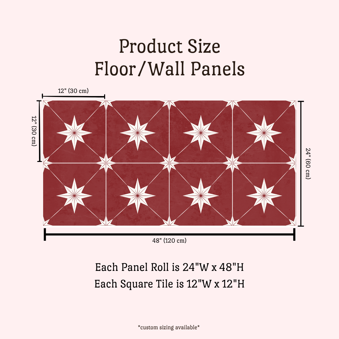 Estella Sticker Tile | Rancho Red