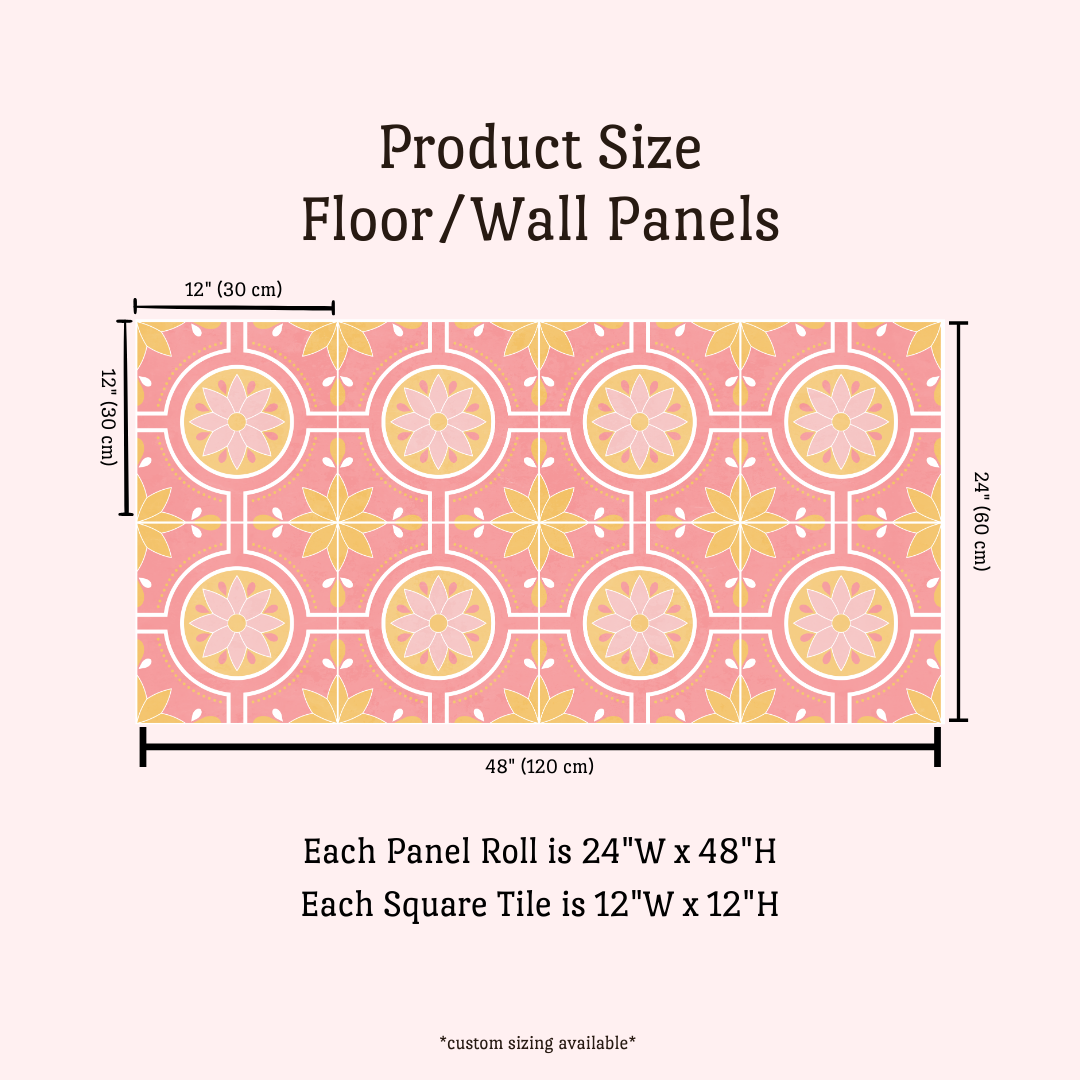 Camellia Sticker Tile | Sunset