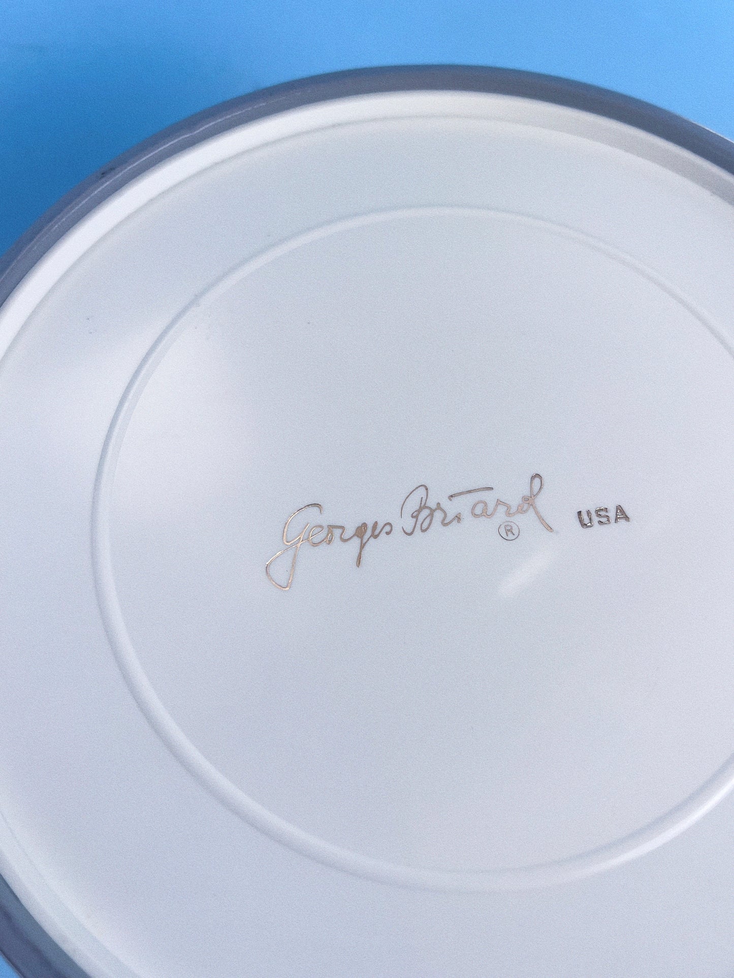 Vintage Georges Briard Silver Ice Bucket with Lucite Handle