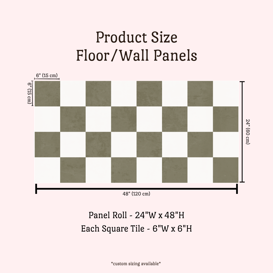 Checkerboard Sticker Tile | Provincial Olive