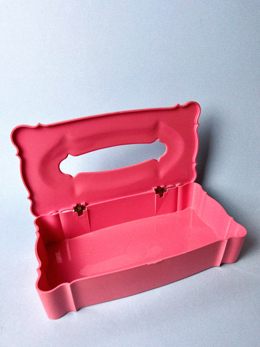 Vintage Trelawney Cherub Tissue Holder w’ Hinged Lid