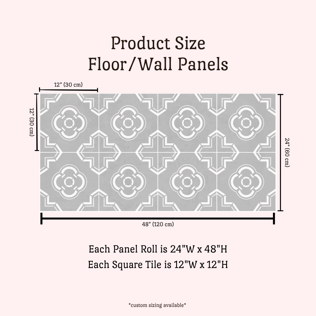 Léonie Sticker Tile | Dove Grey