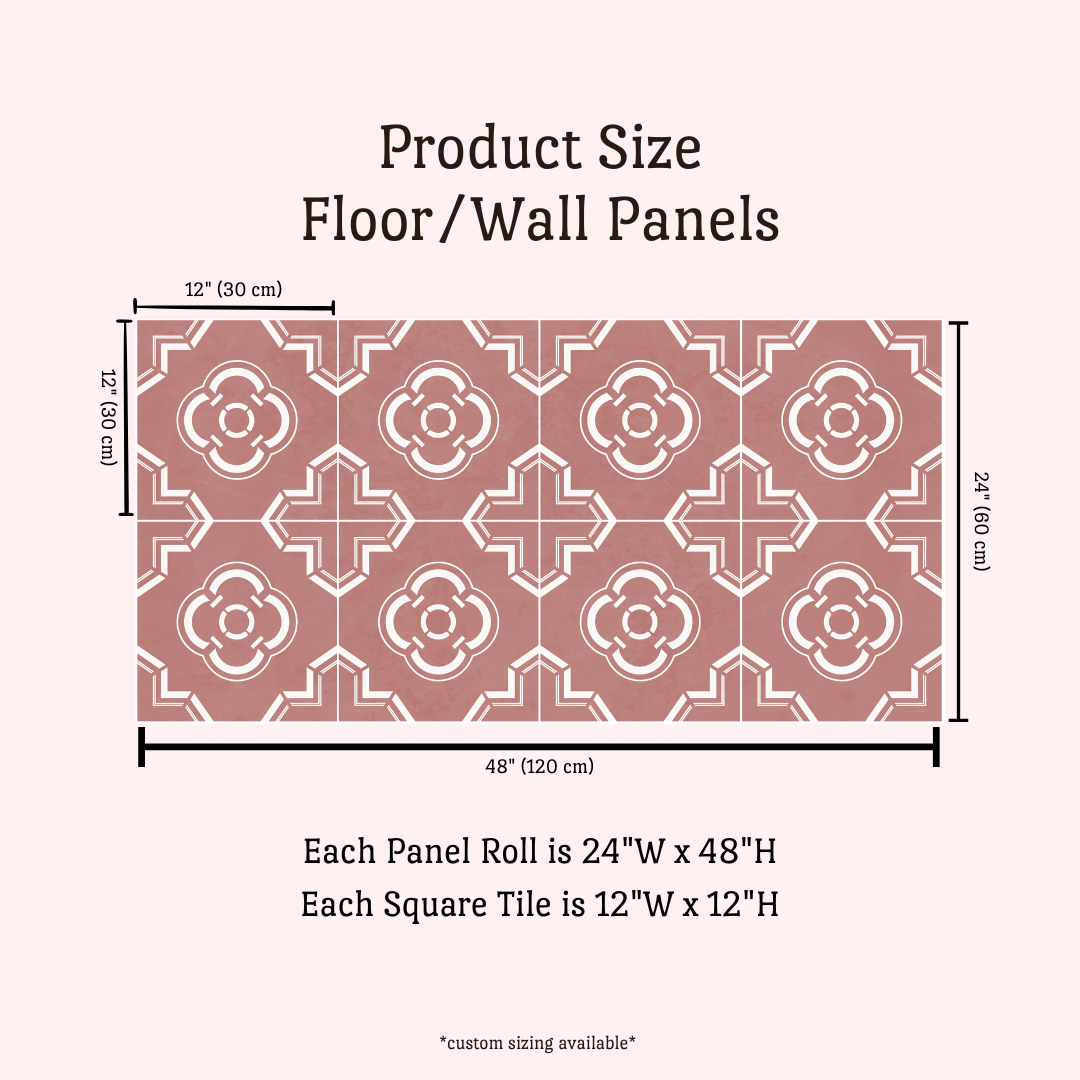 Léonie Sticker Tile | Grecian Rose