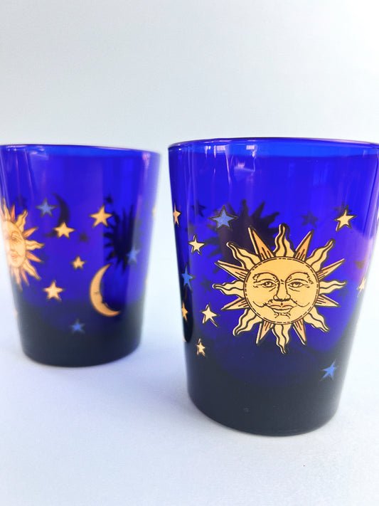 Vintage Celestial Libbey Tumblers, Set of 2