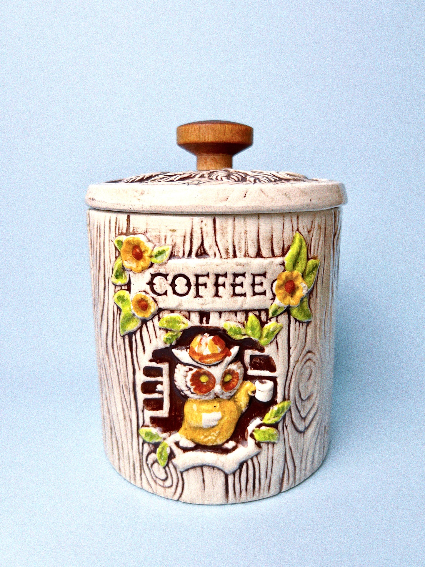 Vintage Treasure Craft Owl Canisters