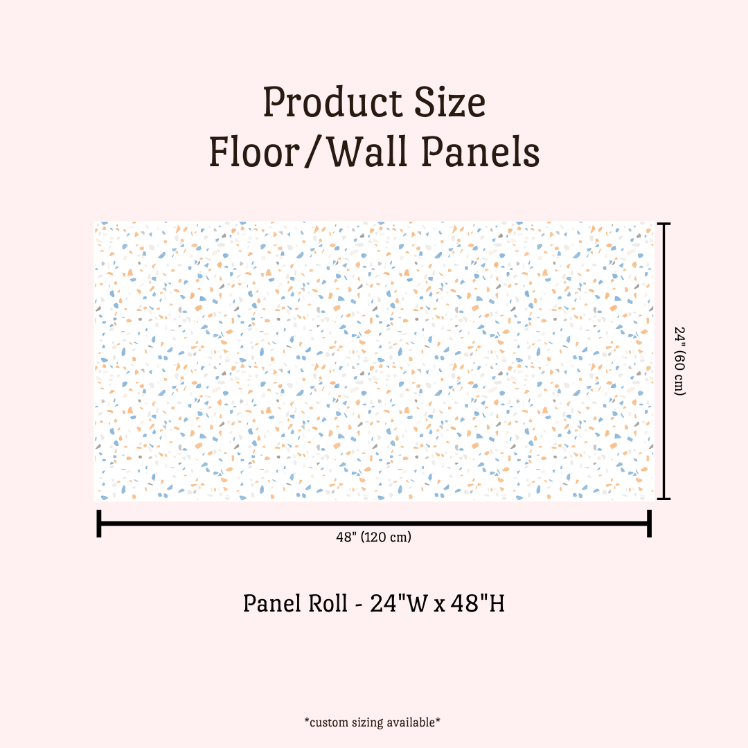 Terrazzo Sticker Tile | Orange Breeze