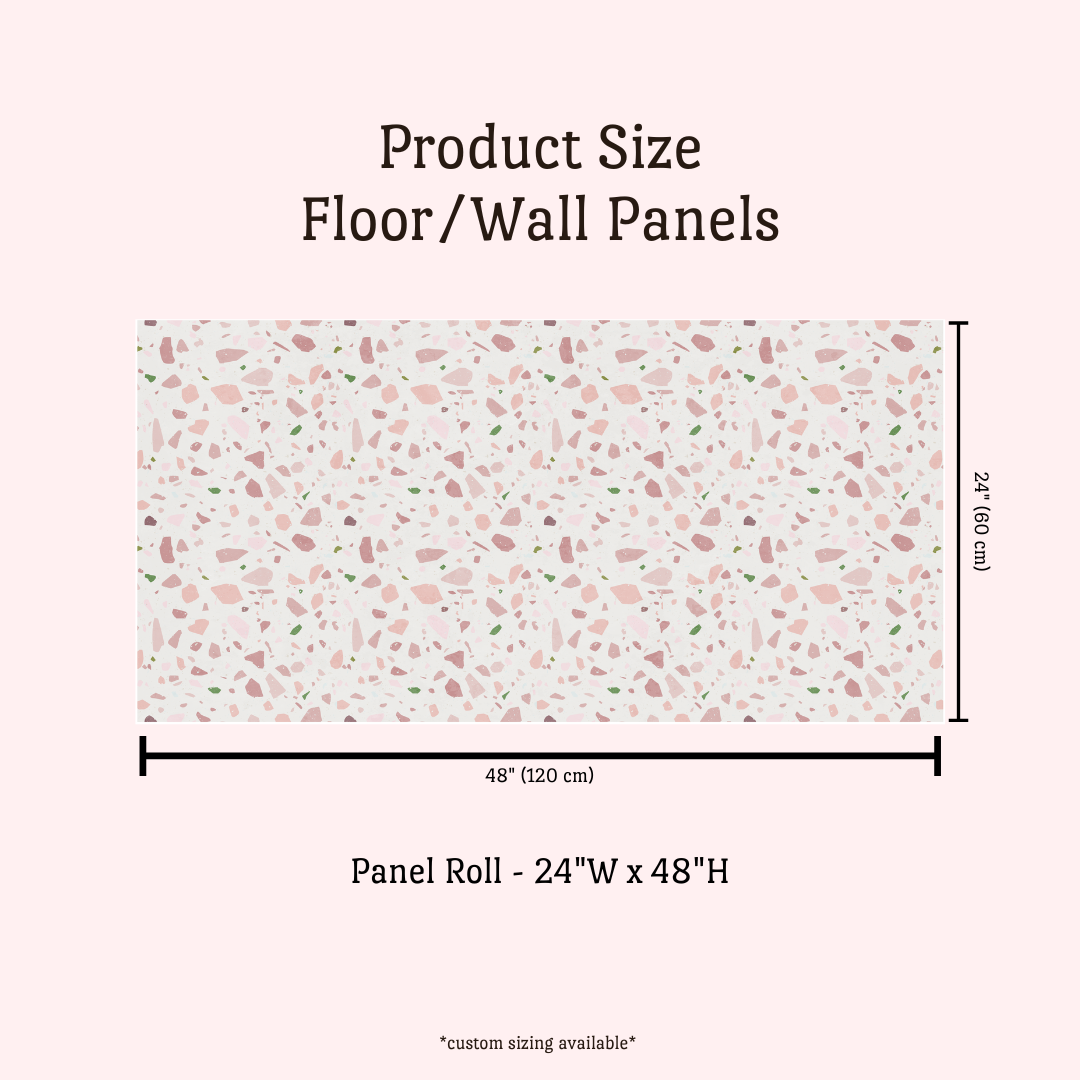 Terrazzo Sticker Tile | Rose Macaroon