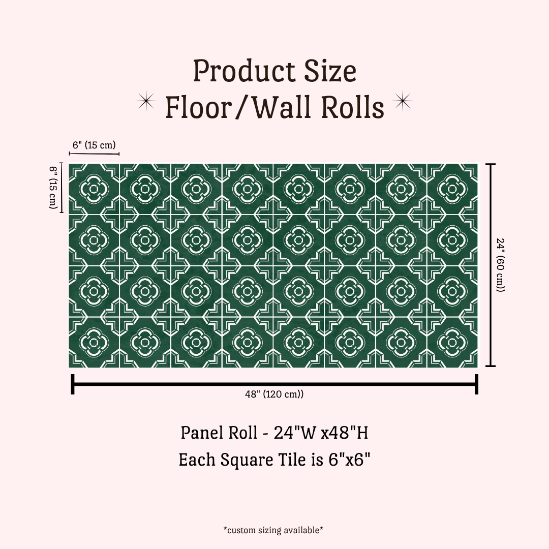 Léonie Sticker Tile | Jade Green