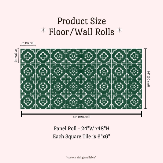 Léonie Sticker Tile | Jade Green