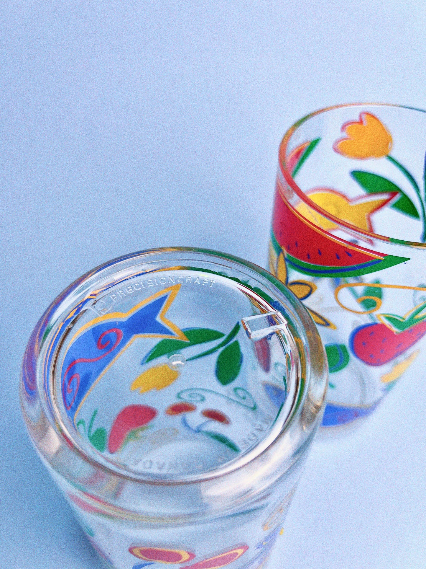 Vintage Fruity Fish Acrylic Glasses, Set of 2 | Precision Craft