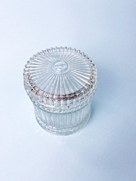 Vintage American Flint Glass Jar by Amway Vanity Jar