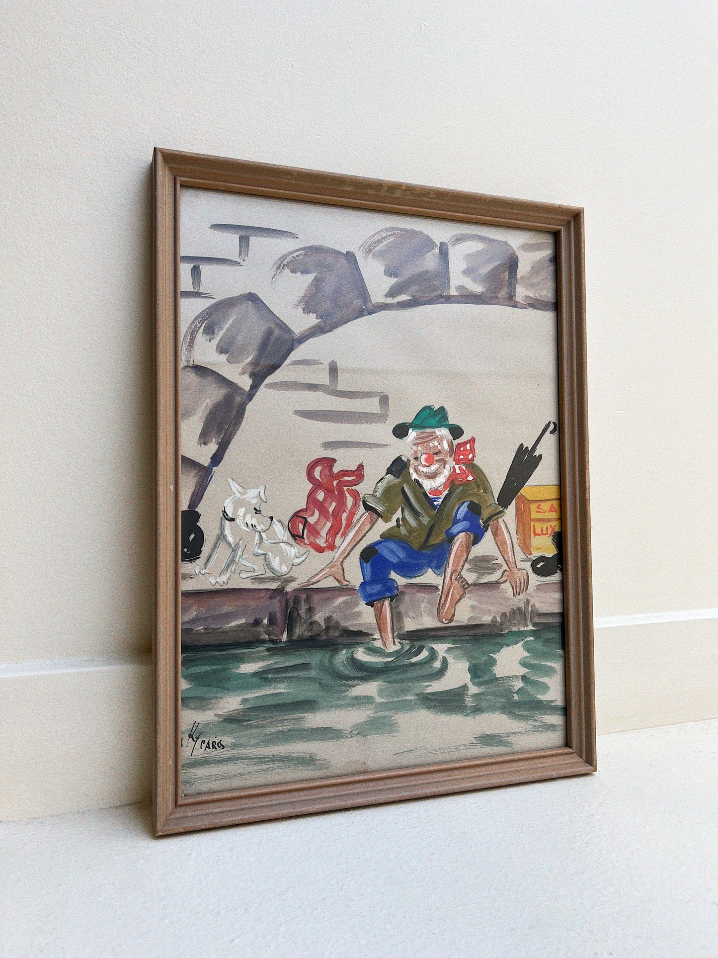 Luky Paris Clowns | Original Watercolour Paintings, Set of 3
