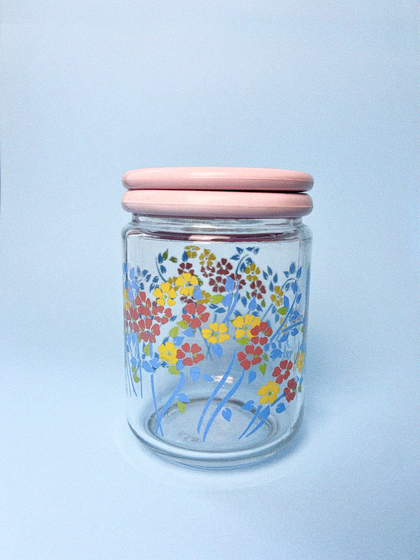 Vintage Floral Field Stash Jar