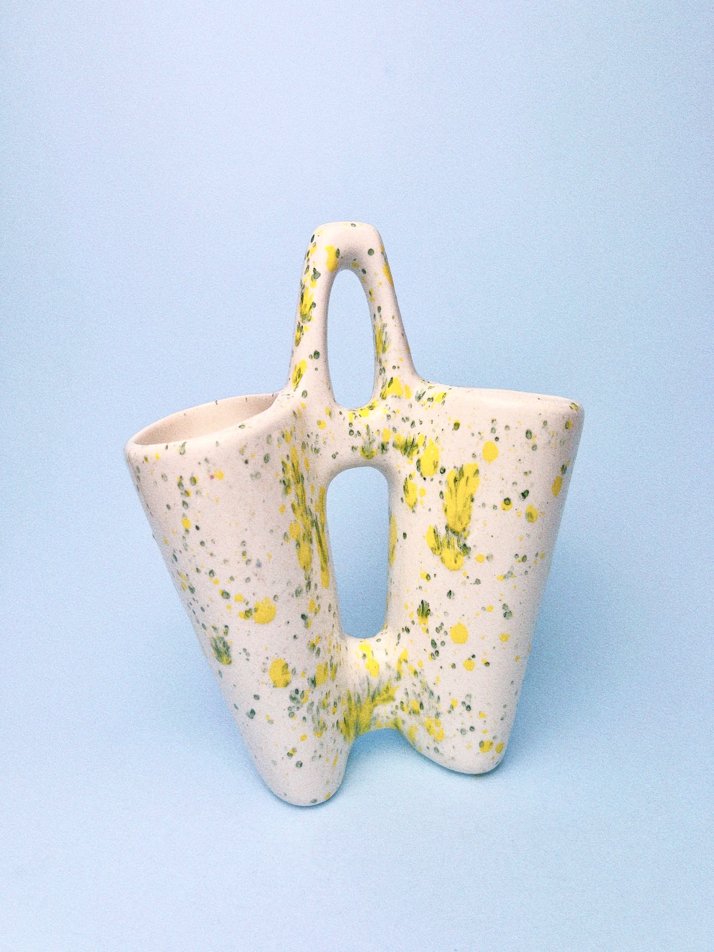 Vintage Splatter Dual Vase/Caddy