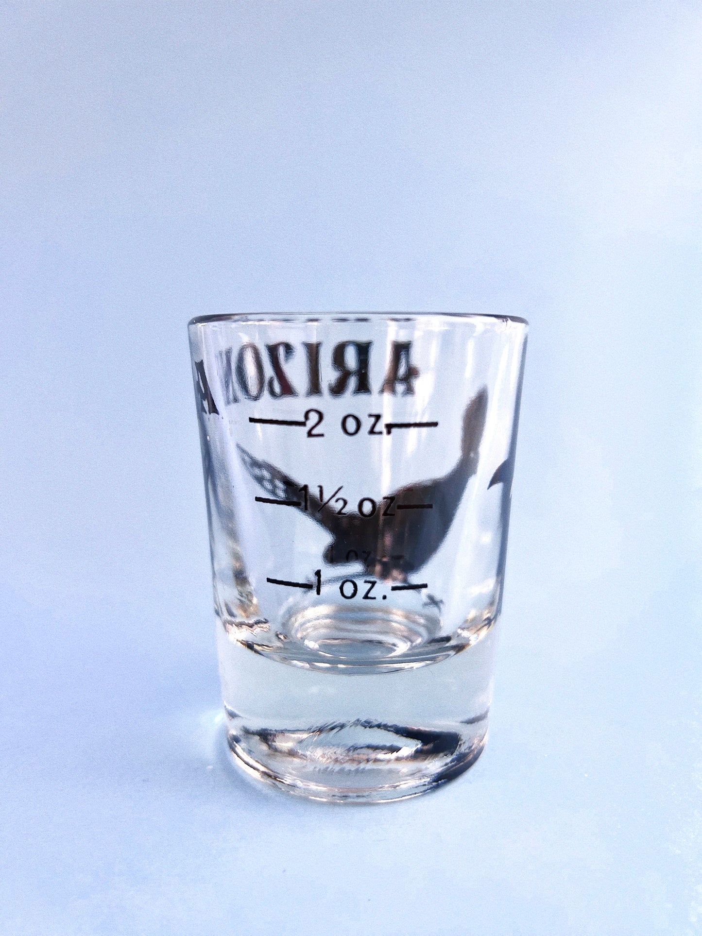 Vintage Federal Glass Arizona Road Runner Bird Souvenir 2oz Shot Glass