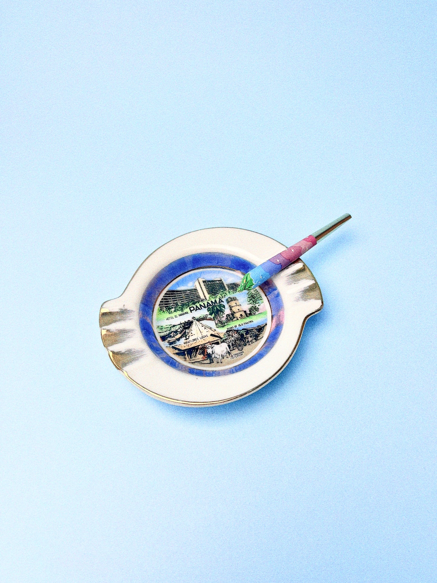 Vintage Panama Souvenir Ashtray