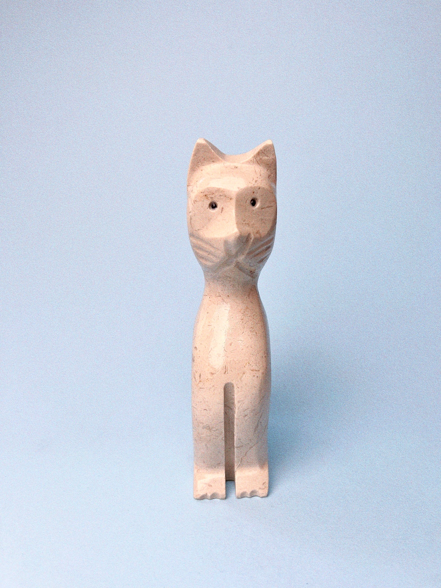 Vintage Marble Cat Sculpture