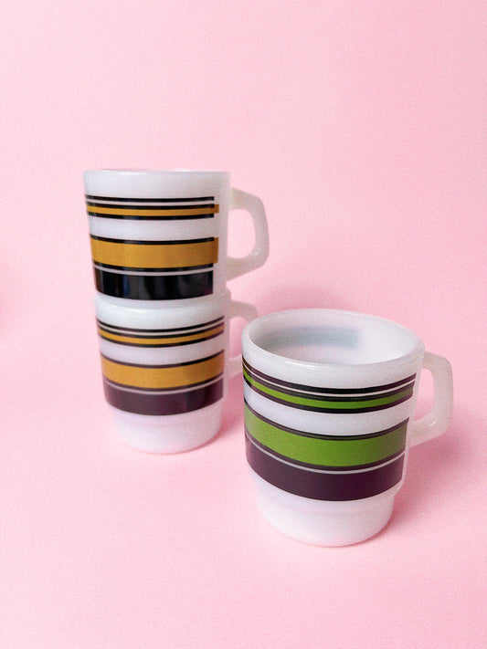 Vintage Fire-King Striped Mug