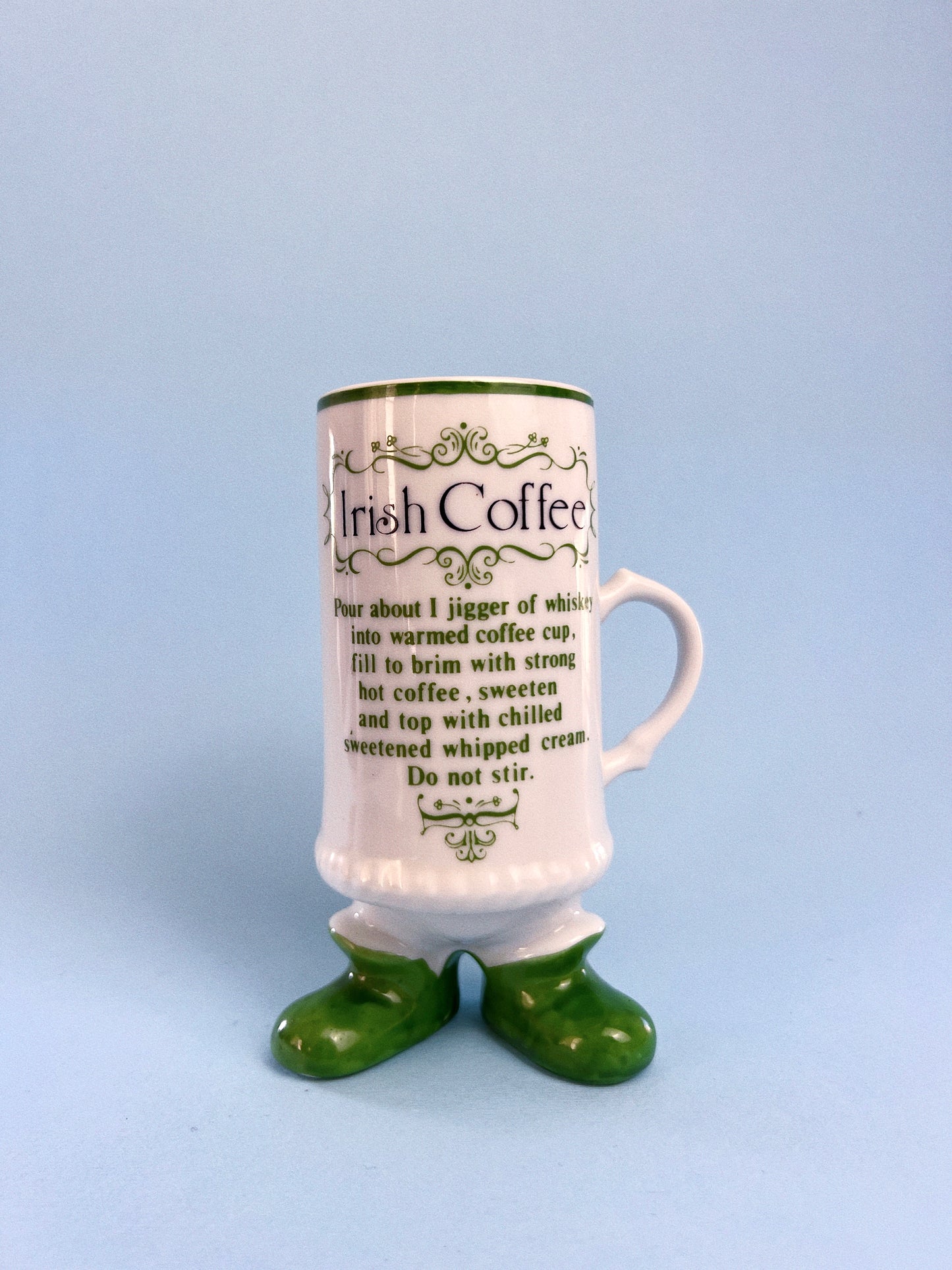 Vintage Irish Coffee Footed Mug, Set of 2