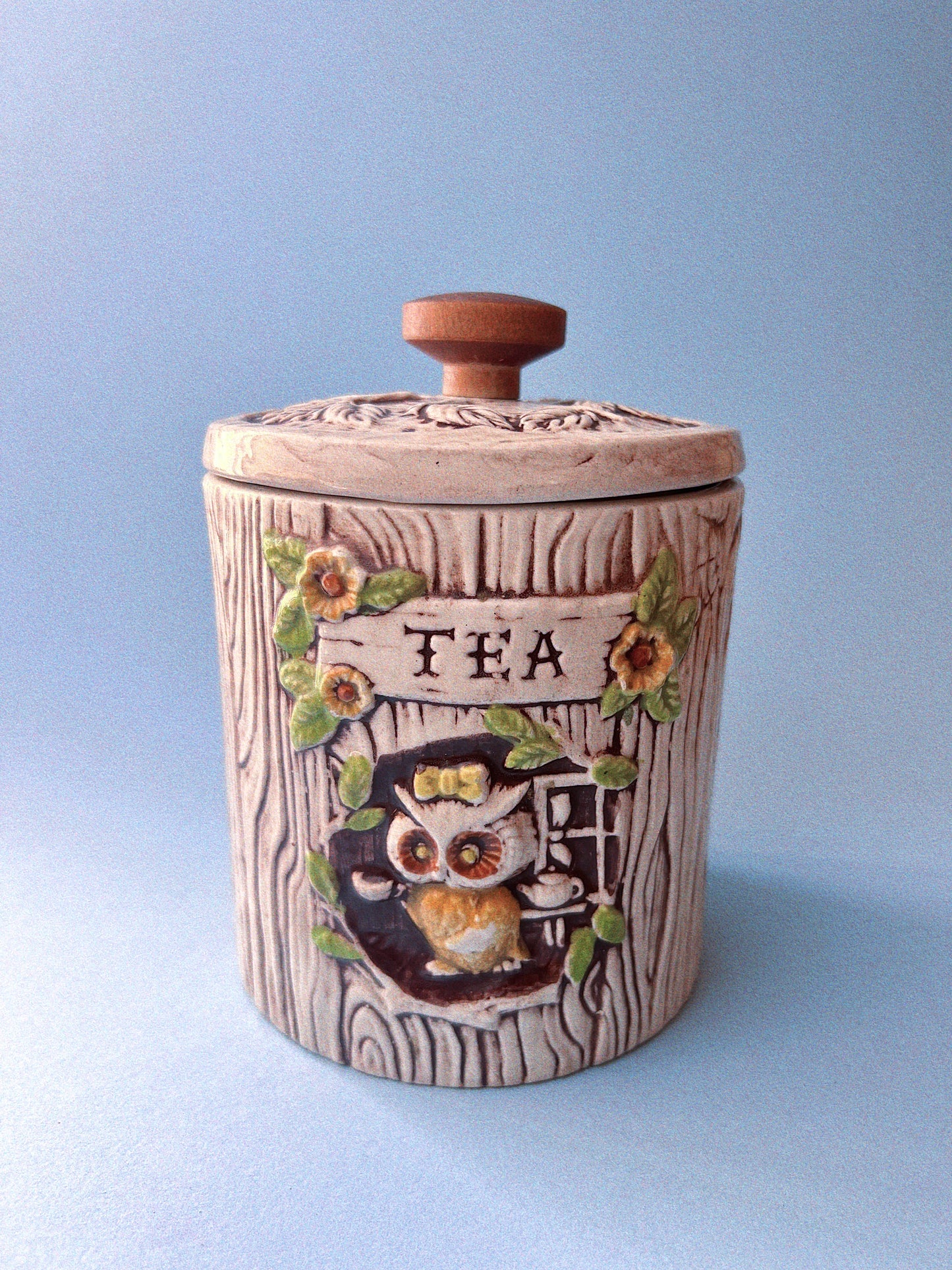 Vintage Treasure Craft Owl Canisters