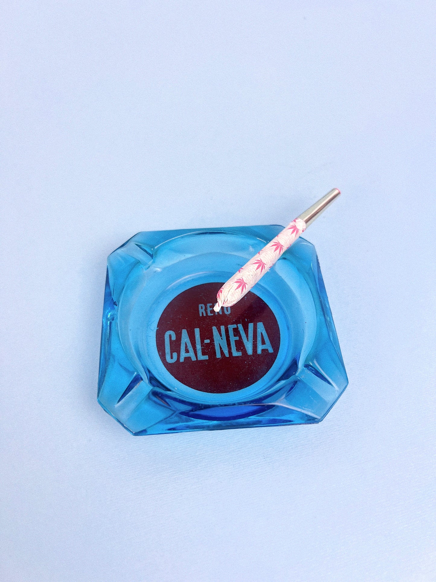 Vintage Club Cal-Neva Blue Ashtray