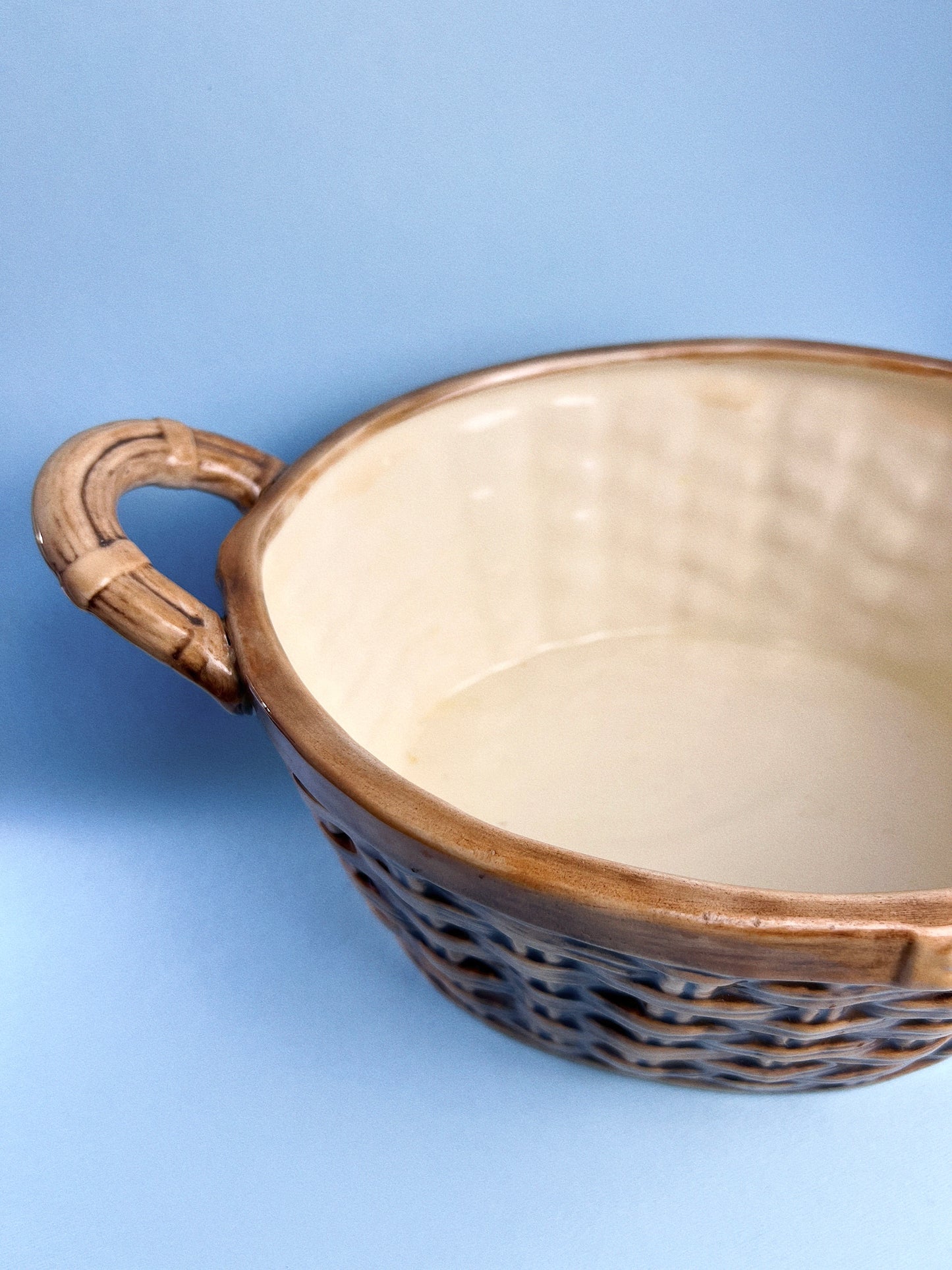 Vintage Kittens in Basket Cookie Jar | Ceramic 1970s Kitchenware