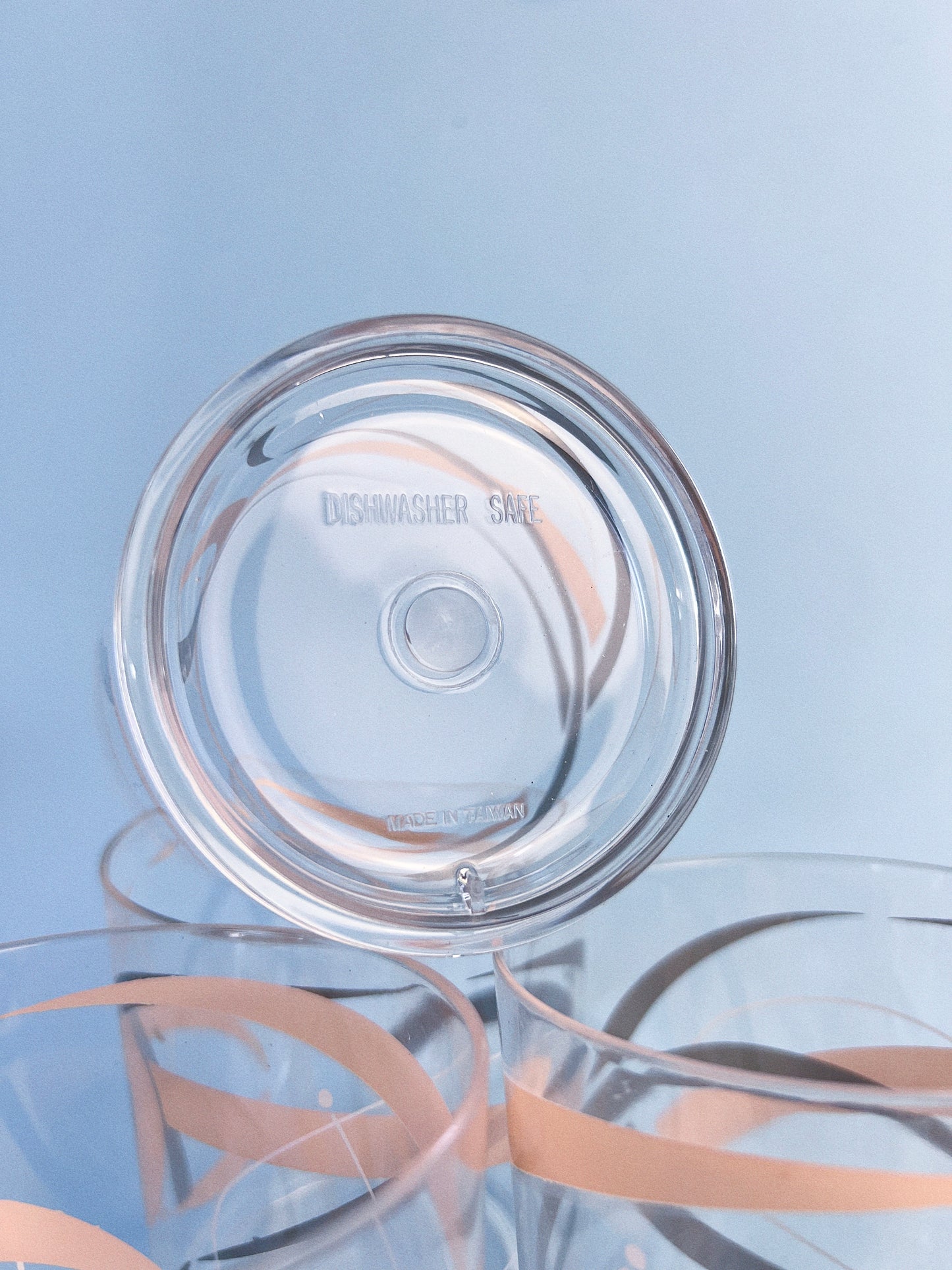 Vintage 'Ronart' Acrylic Ware Glasses, Set of 4 | Tranquil Pattern