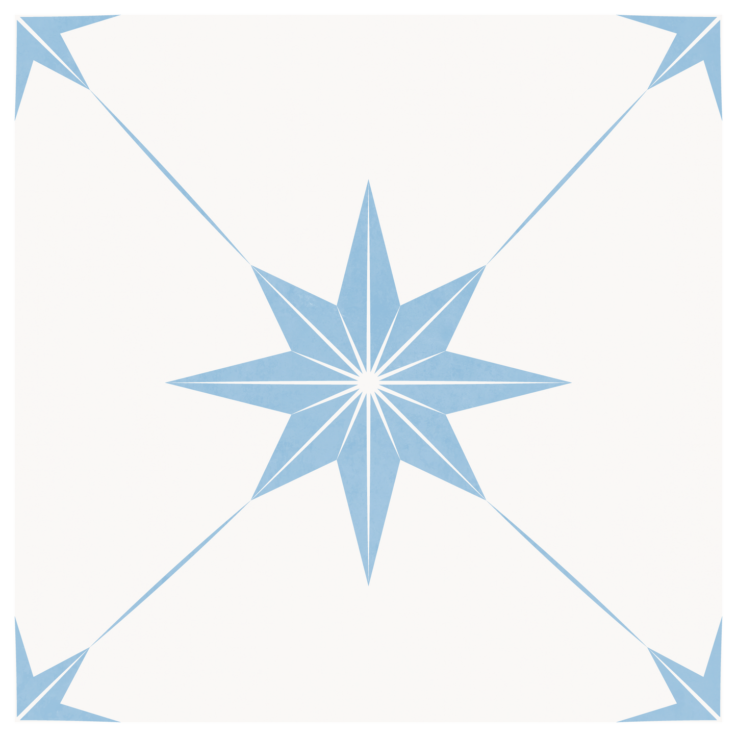 Estella Sticker Tile | Whispering Blue - White