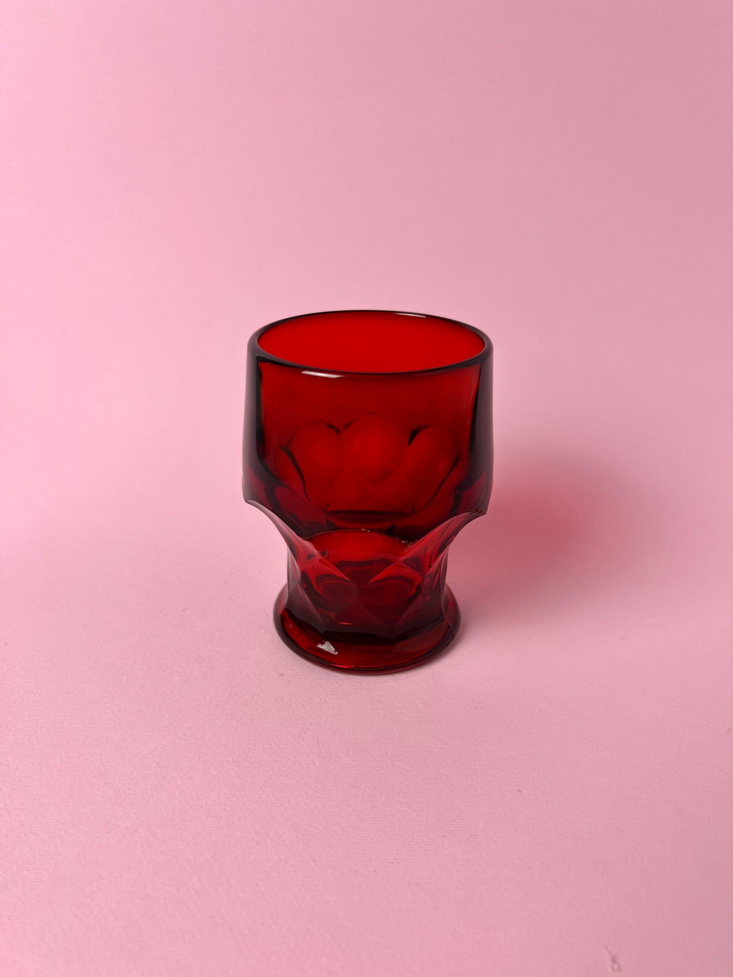 Vintage Georgian Ruby Glasses, Set of 2