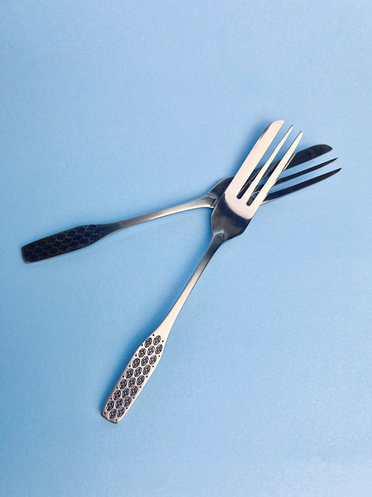 Vintage Viners Pastry Forks | Shape Pattern