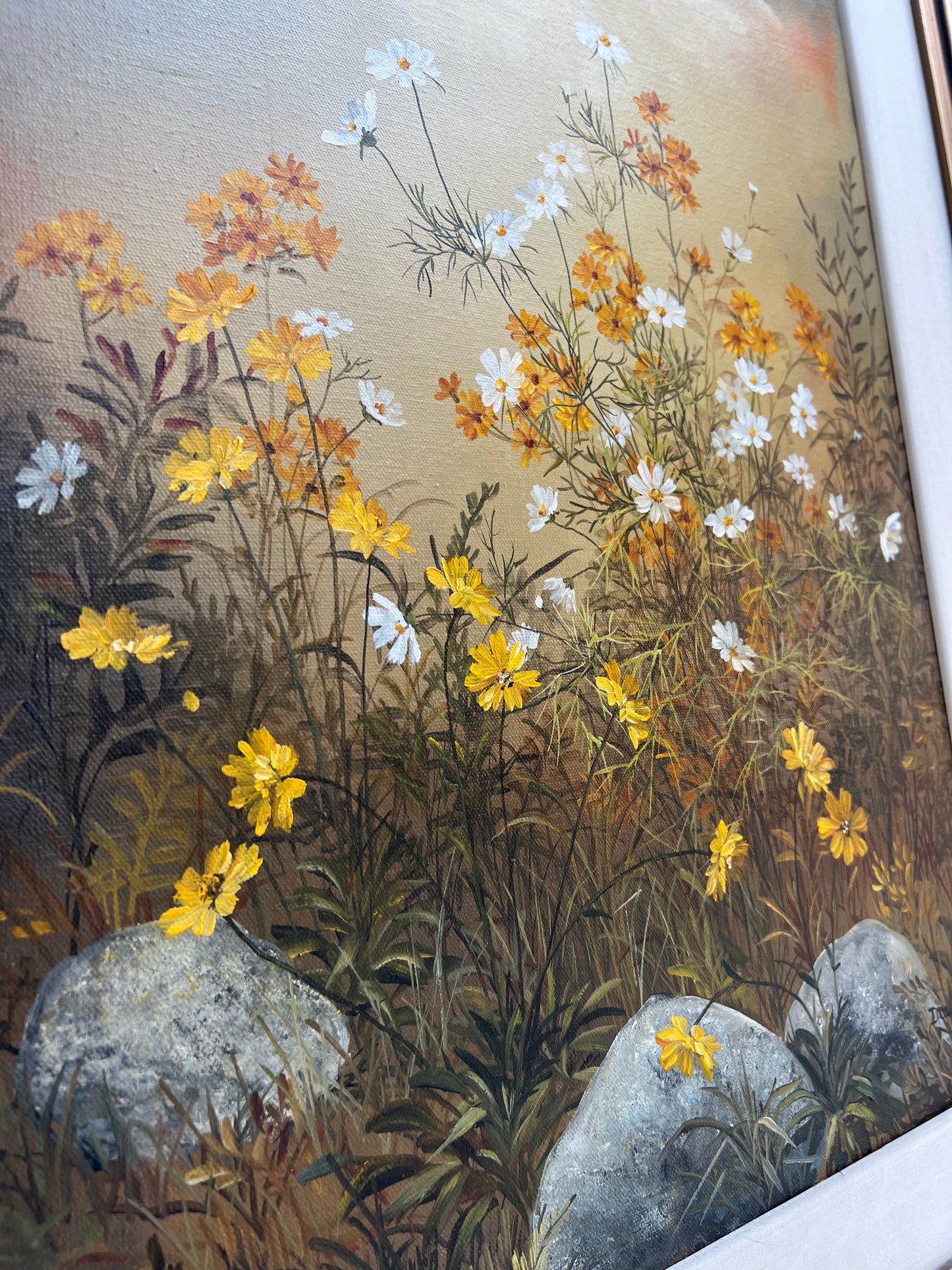 Daisy Field Original Oil Painting