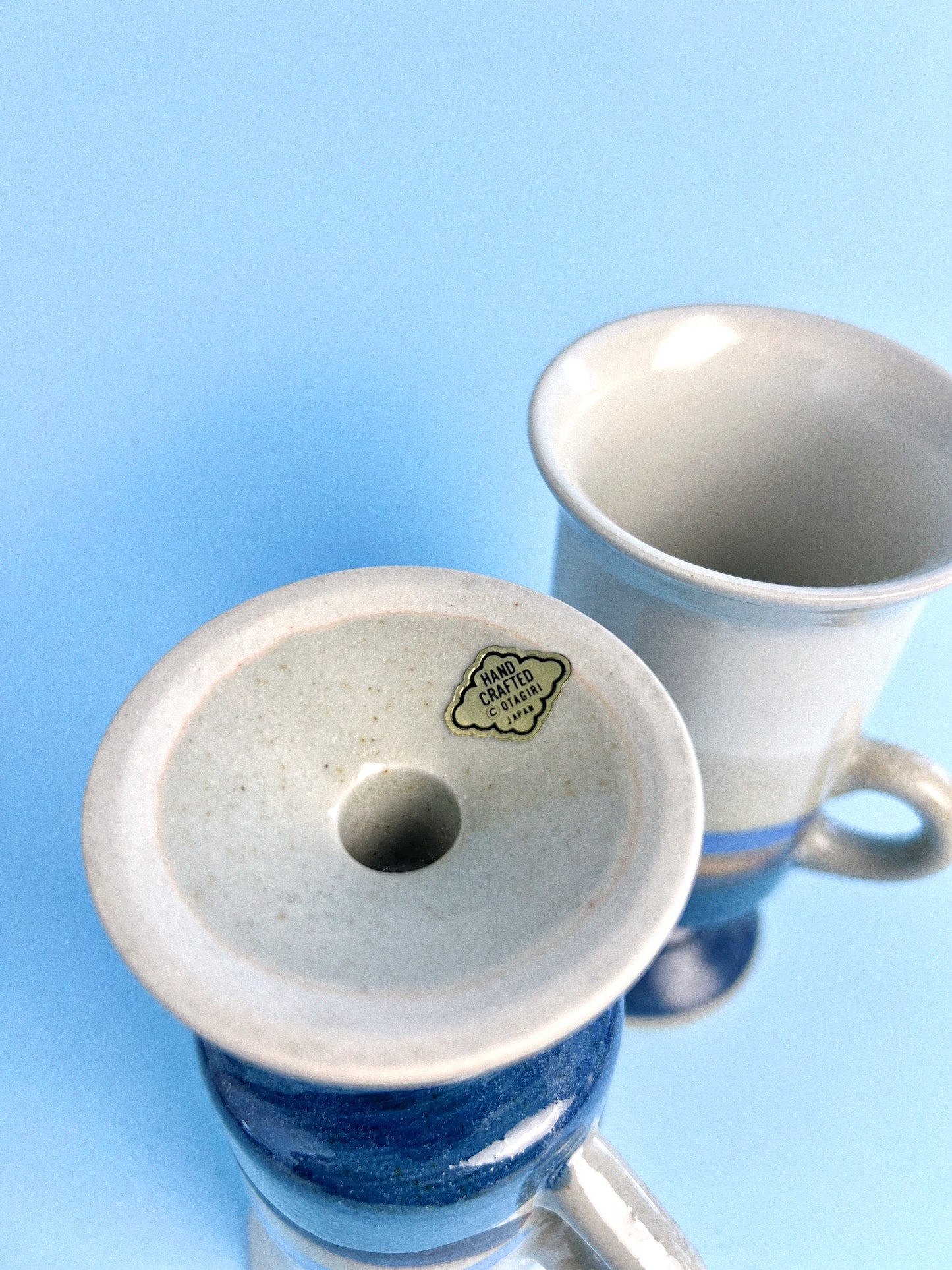 Vintage 'Otagiri' Irish Coffee Ceramic Footed Mugs, Set of 2