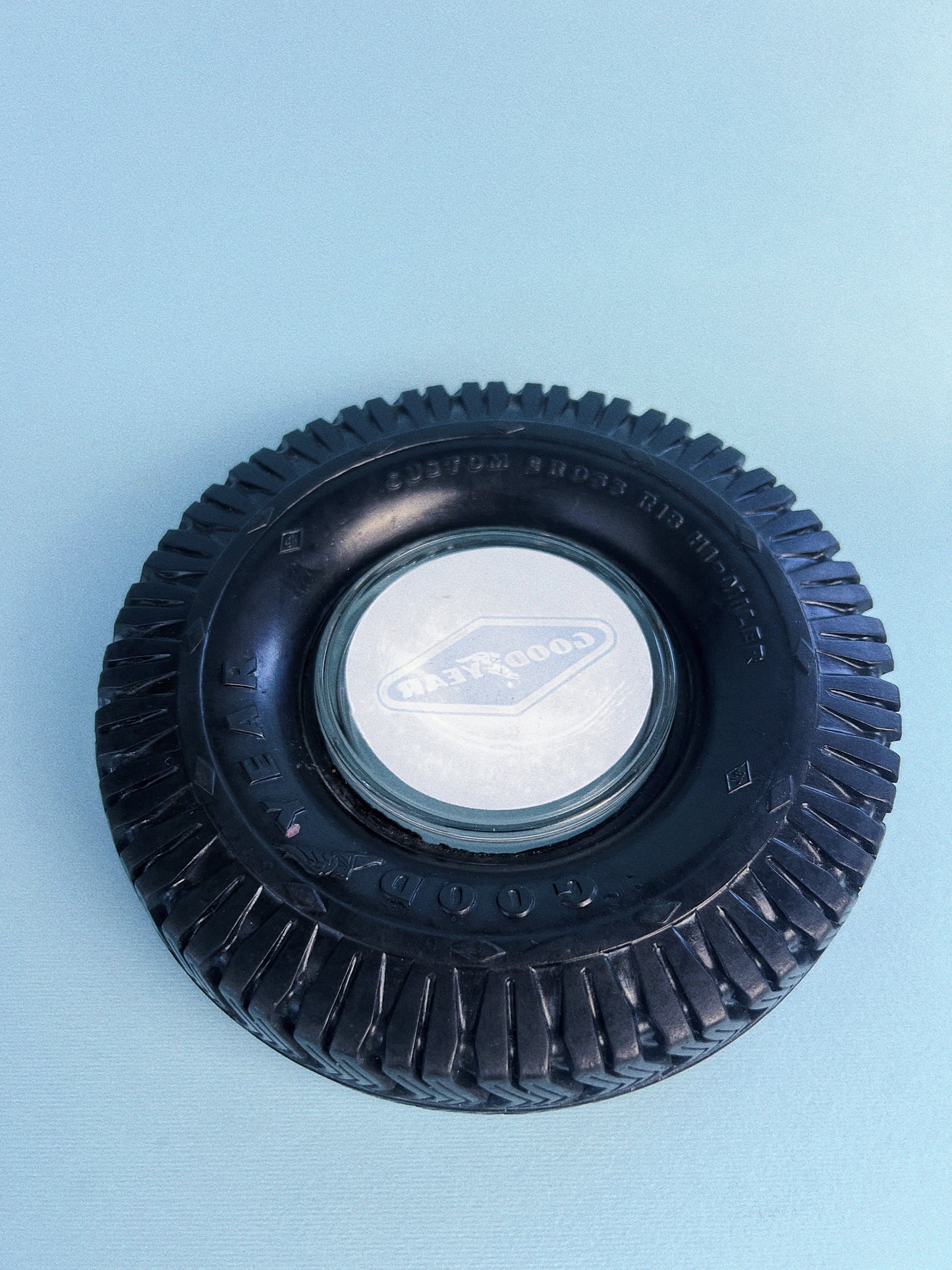 Vintage Goodyear Tires Rubber + Glass Ashtray
