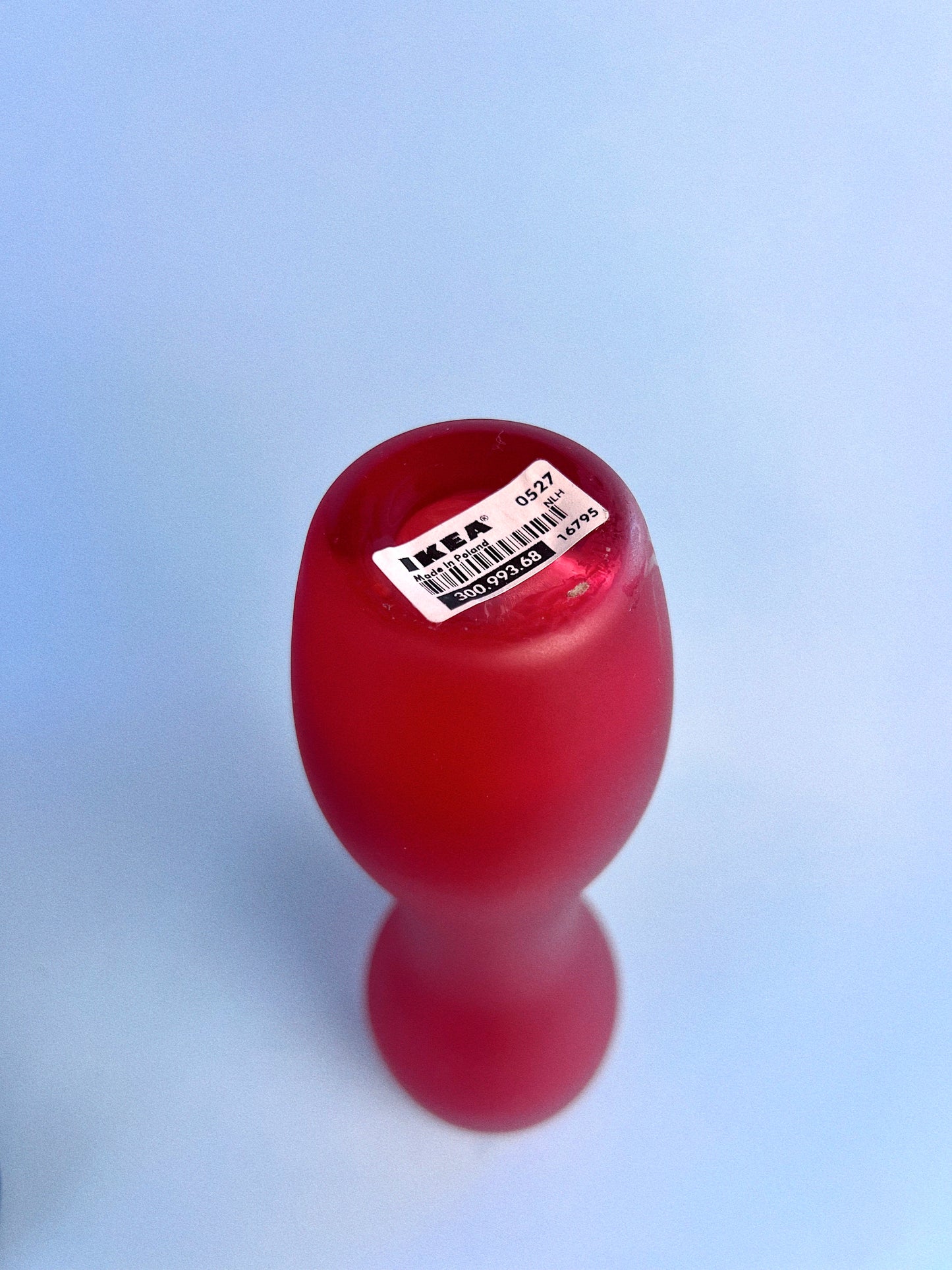 Vintage IKEA Red Glass Vase | 1990s Scandinavian