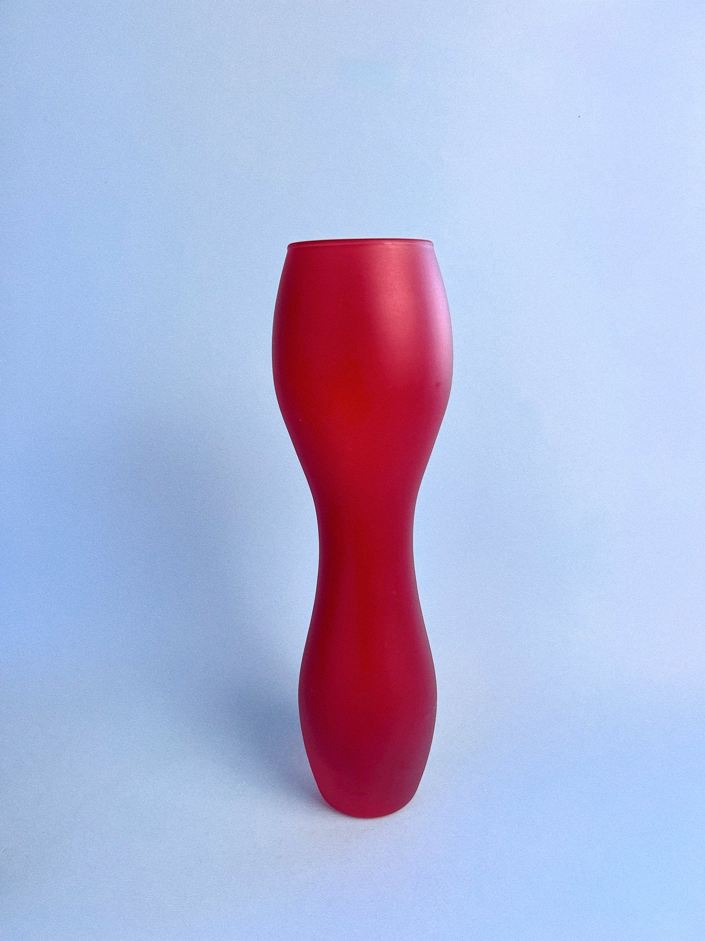 Vintage IKEA Red Glass Vase | 1990s Scandinavian