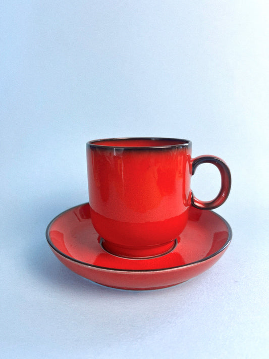 Vintage Thomas 'Scandic' Flammfest Flame Cup + Saucer