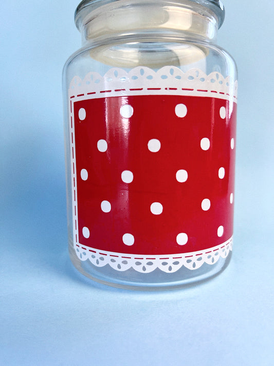 Vintage Anchor Hocking Polka Dot Jar
