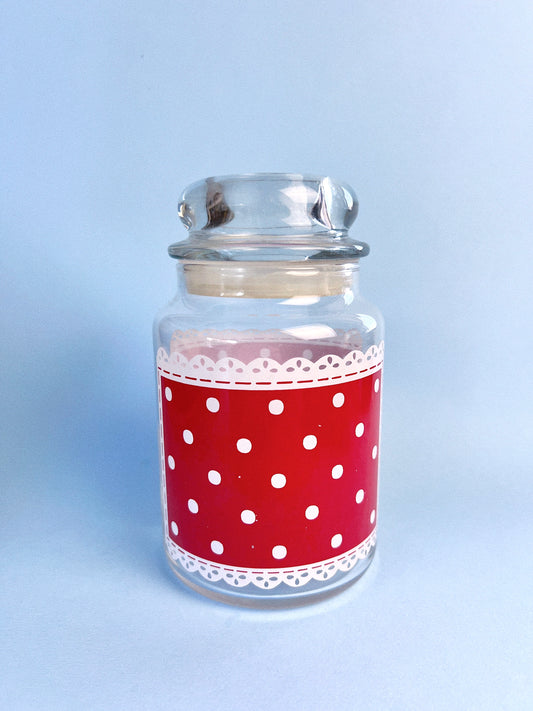Vintage Anchor Hocking Polka Dot Jar