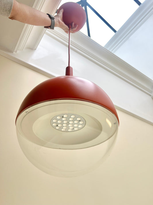 Vintage Ikea Orange LED Hanging Pendant Lamp | Väster - T1027