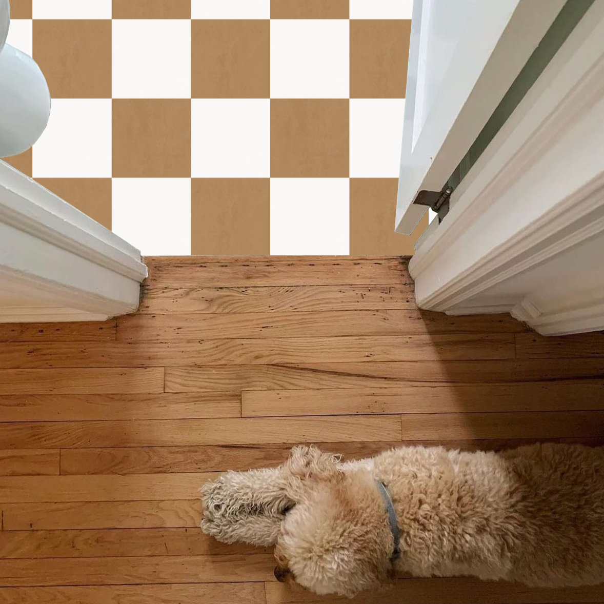 Checkerboard Sticker Tile | Golden Age