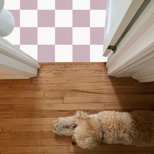 Checkerboard Sticker Tile | Lavender Haze