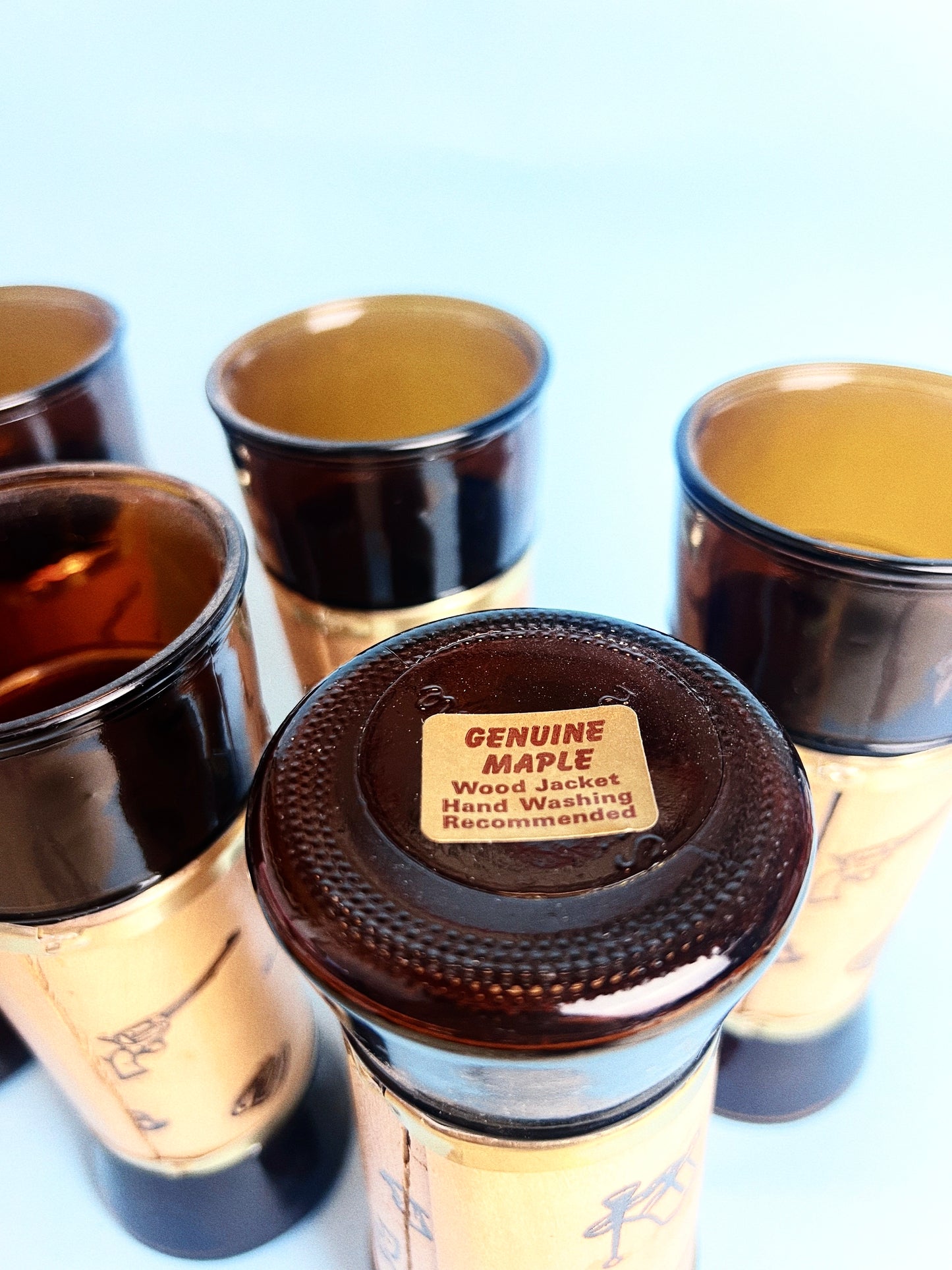 Vintage Siestaware Western Glasses + Caddy