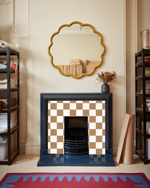Checkerboard Sticker Tile | Golden Age
