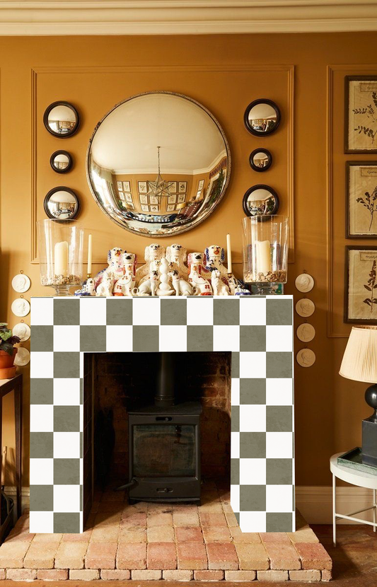 Checkerboard Sticker Tile | Provincial Olive