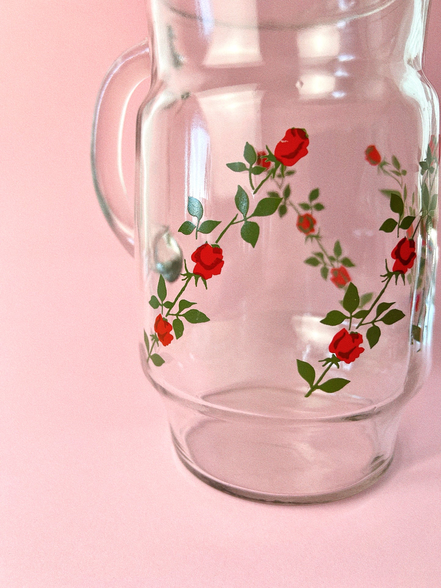 Vintage 'Anchor Hocking' Rose Pitcher