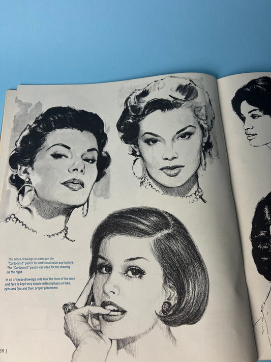 Vintage The Art of Drawing Heads + Hands from The Grumbacher Library Series